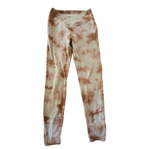 Women's  Victoria’s Sectet PINK Beige Brown Tie-Dye Leggings M